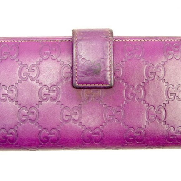 Gucci Long Wallet Gucci Shima ~ Leather Auth USED T10874 - Picture 5 of 5
